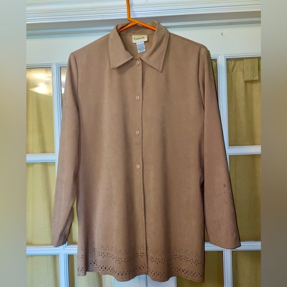 Tradition Green Button-Up Shirt and light brown color shirt - Picture 3 of 9